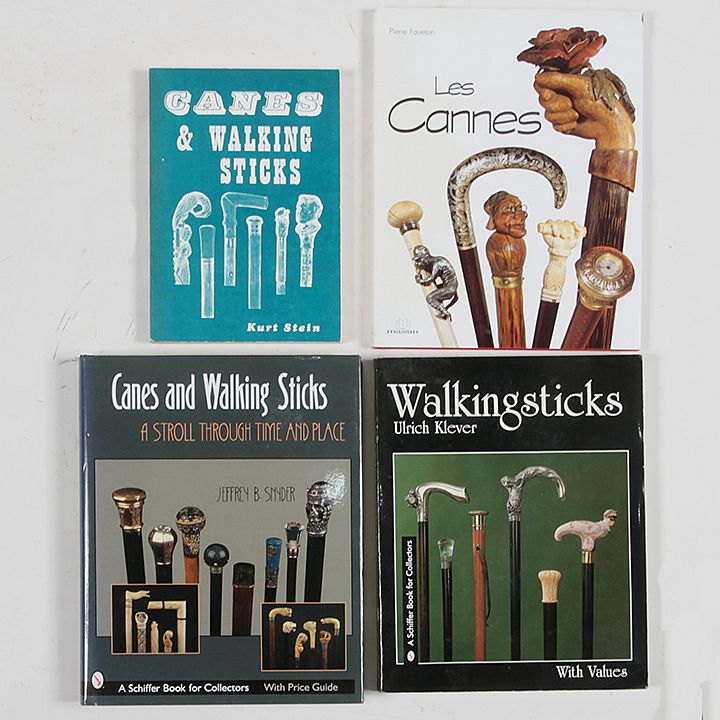 Appraisal: Four Books Canes and Walking Sticks by Kurt Stein softbound