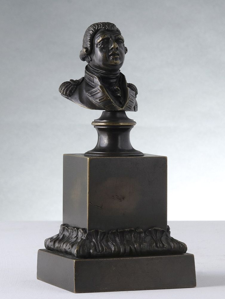 Appraisal: A BRONZE CABINET BUST OF LOUIS XVI CIRCA Late th