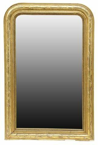 Appraisal: French Charles X giltwood mirror th c having curved frame