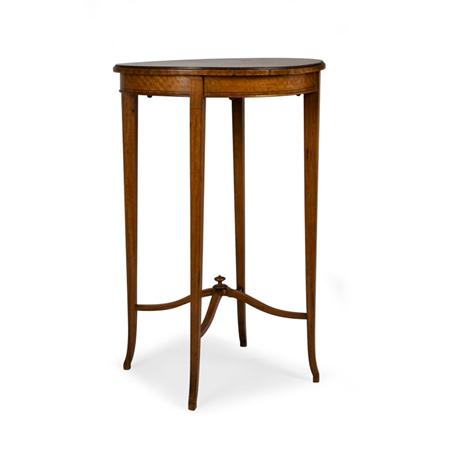 Appraisal: Neoclassical Style Satinwood Side Table Estimate -