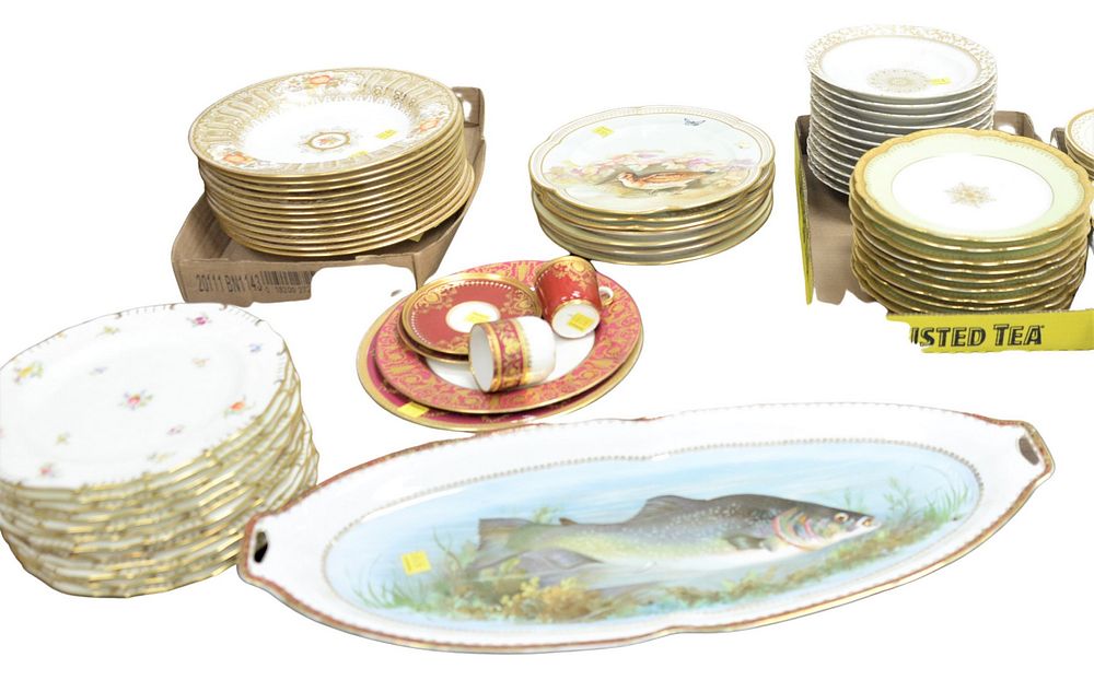 Appraisal: Large China Lot to include piece fish set set of