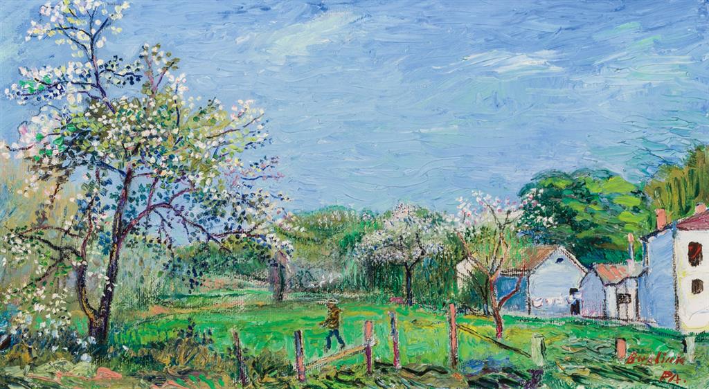 Appraisal: DAVID BURLIUK American Russian - Springtime in Pennsylvania oil on