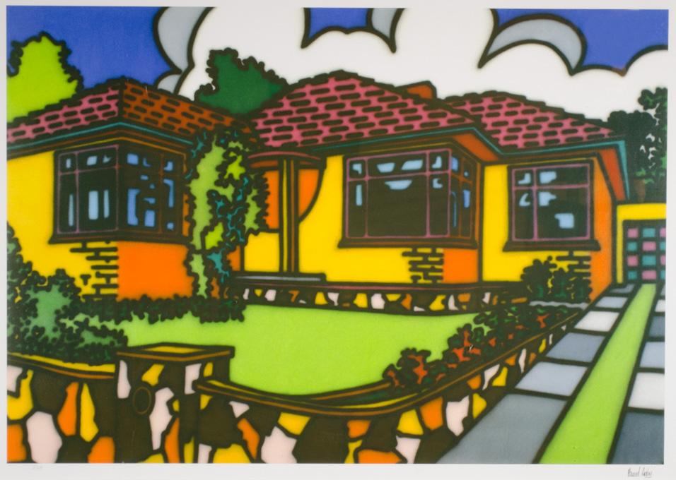 Appraisal: HOWARD ARKLEY DIGITAL PRINT Australia - Triple Front a suburban