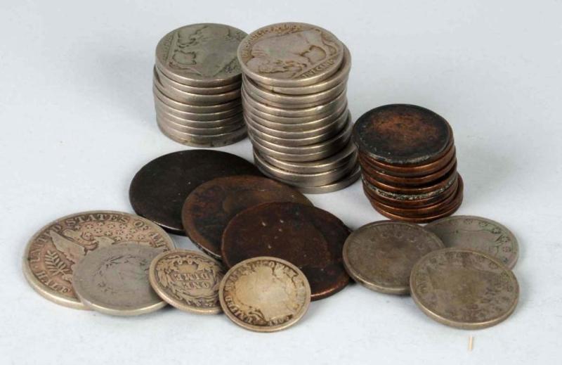 Appraisal: Lot of US Coins Description Includes Buffalo nickels Indian Head