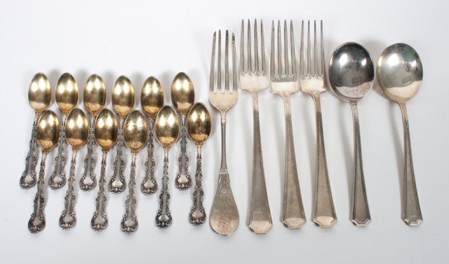 Appraisal: Eighteen pieces of Gorham sterling silver flatware including forks and