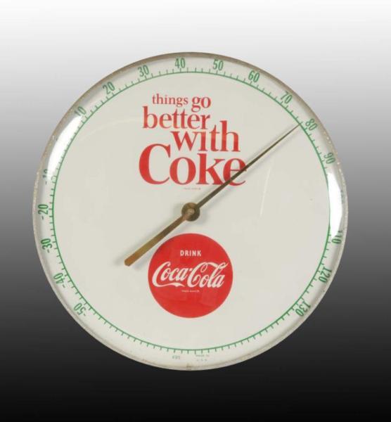 Appraisal: Coca-Cola Dial Thermometer Description s Some light soiling and wear