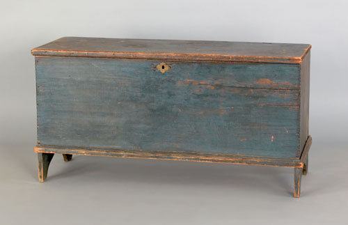 Appraisal: New England painted pine blanket chest late th c retaining