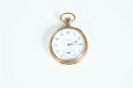 Appraisal: LADIES' WATCH Chased engraving on the gold case the enameled