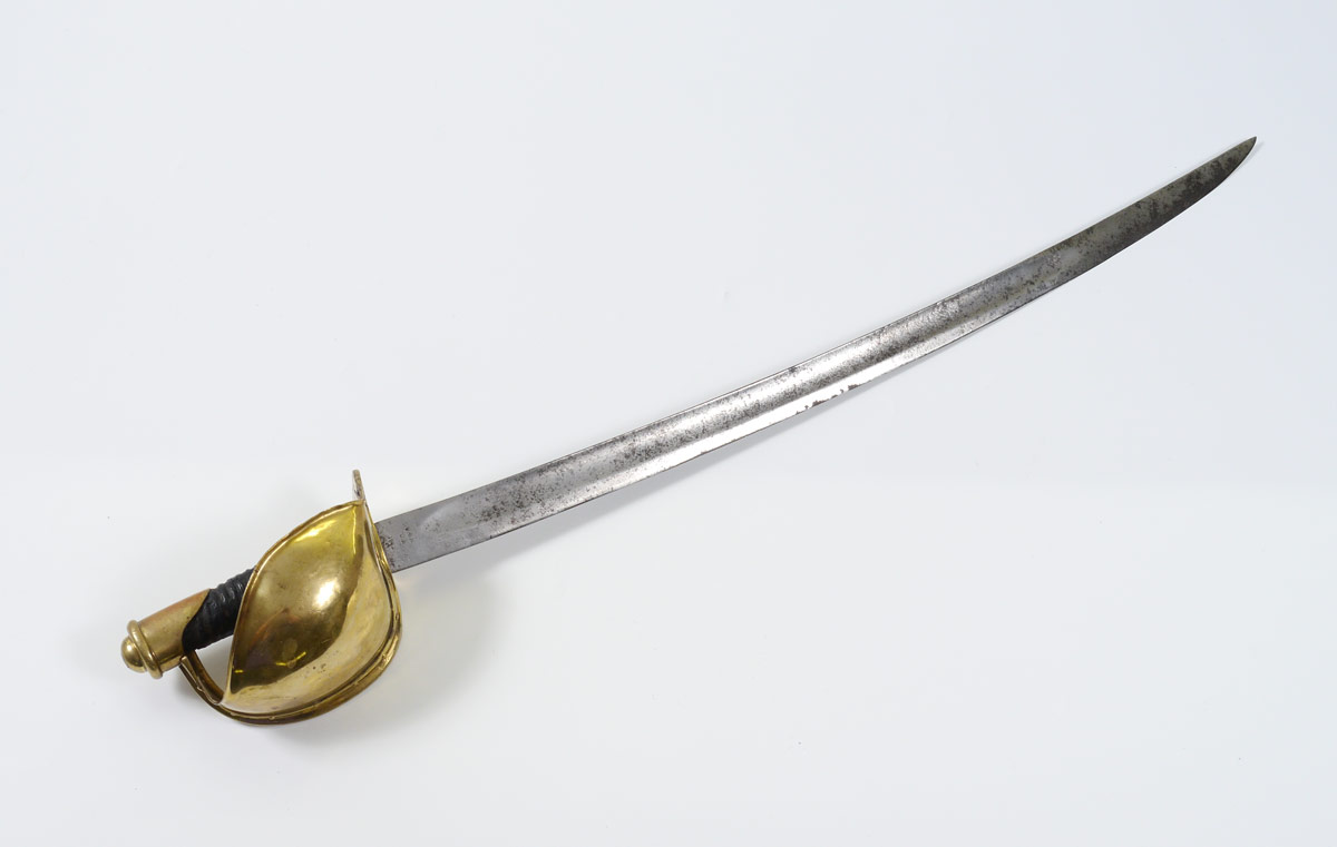 Appraisal: AMES MODEL NAVAL CUTLASS SWORD Polished brass pommel and bell