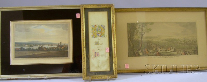 Appraisal: Ten Assorted Framed Works on Paper pencil coastal scene print