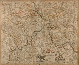 Appraisal: Map of the Rhine Forest Germany Frederick De Wit Dutch