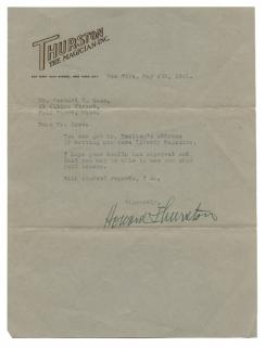 Appraisal: Thurston Howard Typed Letter Signed to Bernard Zass New York