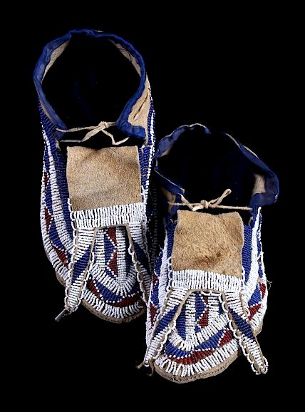 Appraisal: Sioux Moccasins th C Sheriff Happy Jack Allen Offered for