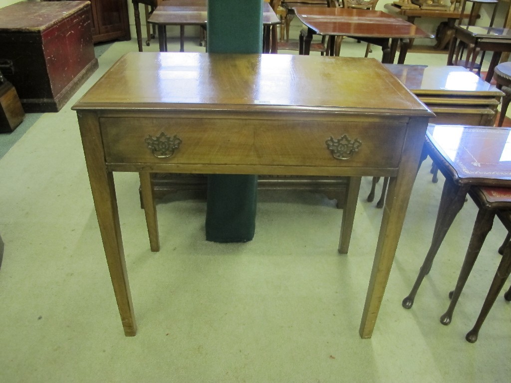 Appraisal: Walnut single drawer side table