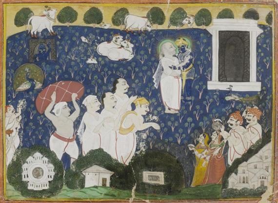 Appraisal: MINIATURE India Nathadwara th c x cm Gouache on paper