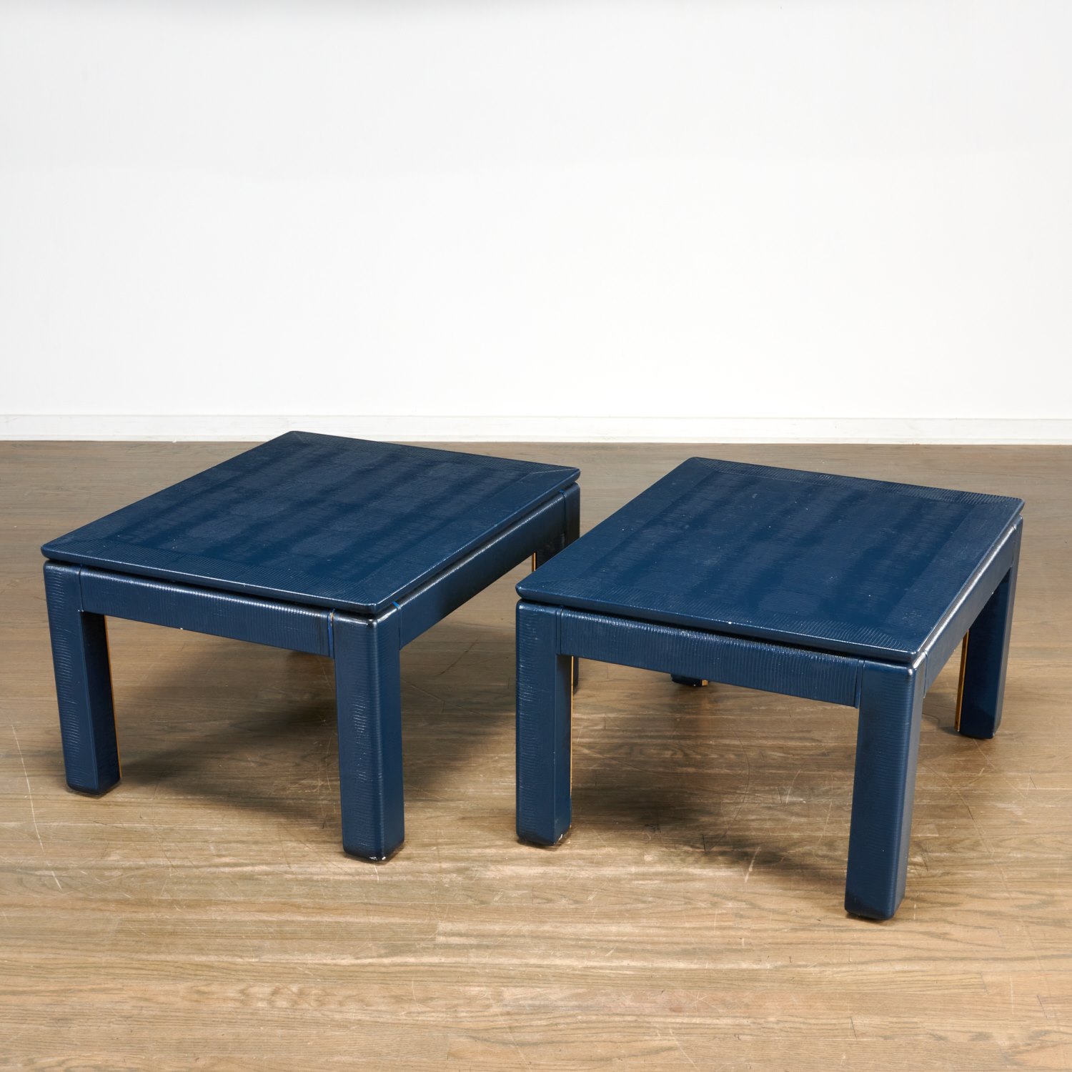 Appraisal: DANIEL ROMUALDEZ PAIR CUSTOM SIDE TABLES Late th c American