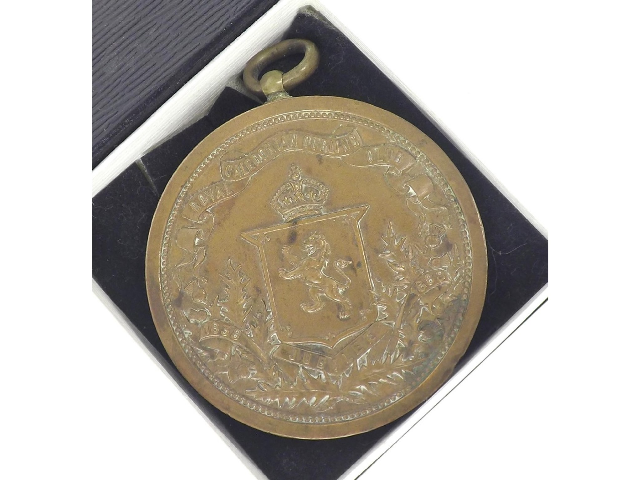 Appraisal: Royal Caledonian Curling Club - large bronze medal cast with