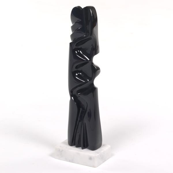 Appraisal: ROBERT WINSLOW AMERICAN B x x Obsidian Maquette Obsidian sculpture