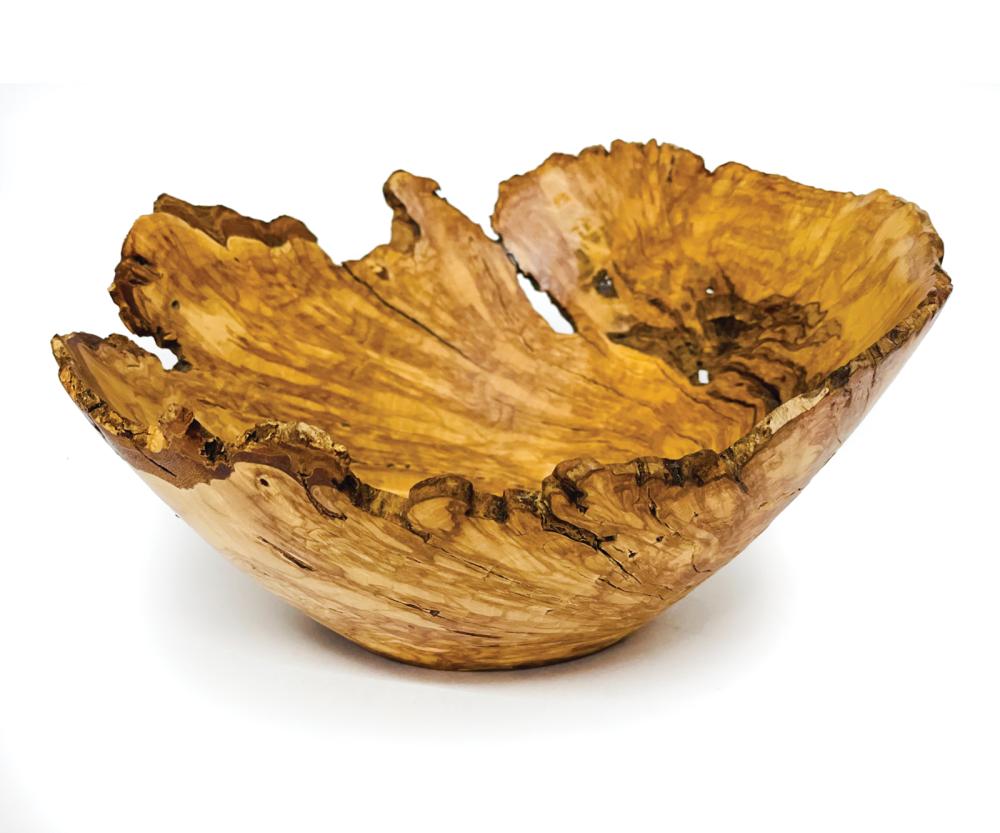 Appraisal: Naturalistic Maple Burlwood Bowl by Joseph D Ferola American -