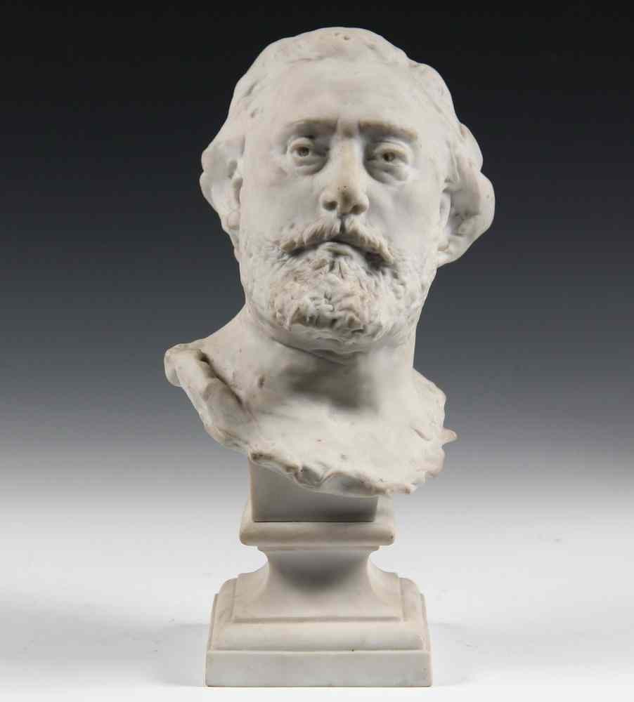 Appraisal: PORTRAIT BUST-of a gentleman bisque porcelain Sevres circa by Alexandre