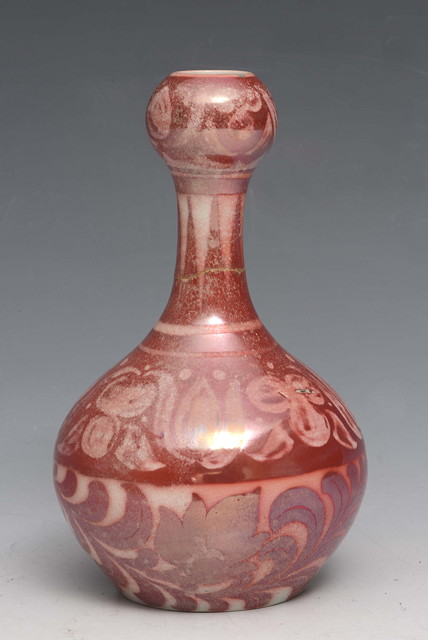 Appraisal: William De Morgan British - A ruby lustre vase circa