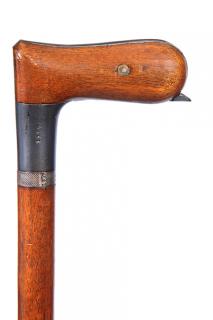 Appraisal: Shotgun Cane- Ca - A Belgium shotgun cane in working