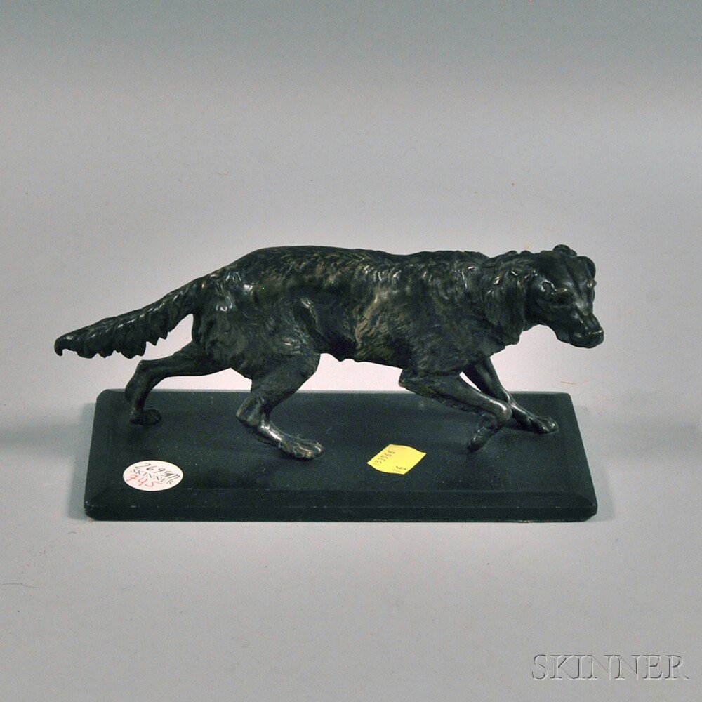 Appraisal: Small Bronze Sculpture of an Irish Setter th century ht