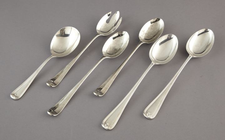 Appraisal: Six-Piece Collection of Silverplate Serving Utensils comprised of a large