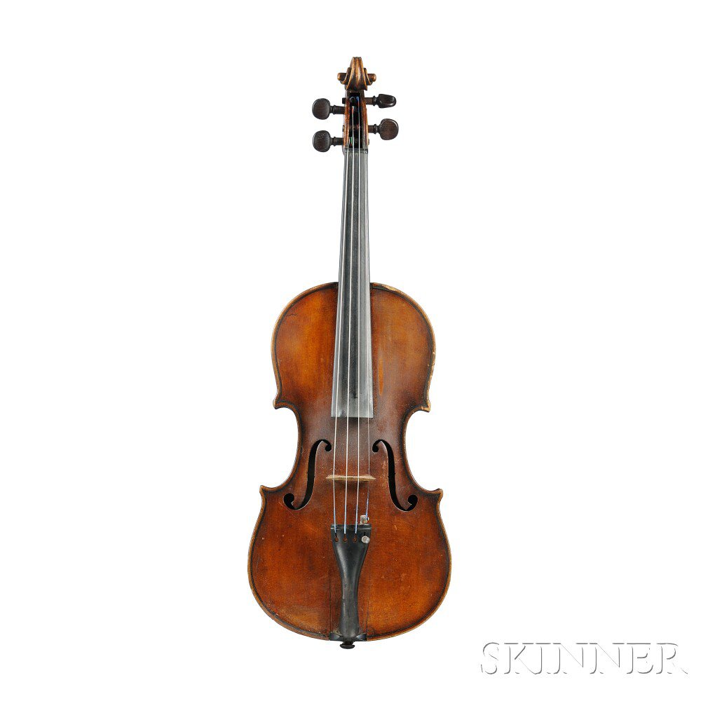 Appraisal: German Violin unlabeled length of back mm with nickel-mounted bow