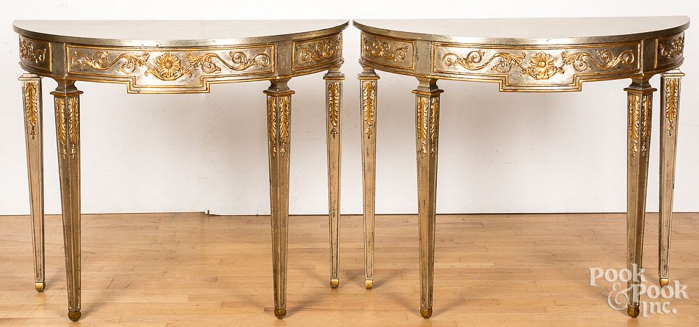 Appraisal: Pair of Maitland Smith pier tables Pair of Maitland Smith