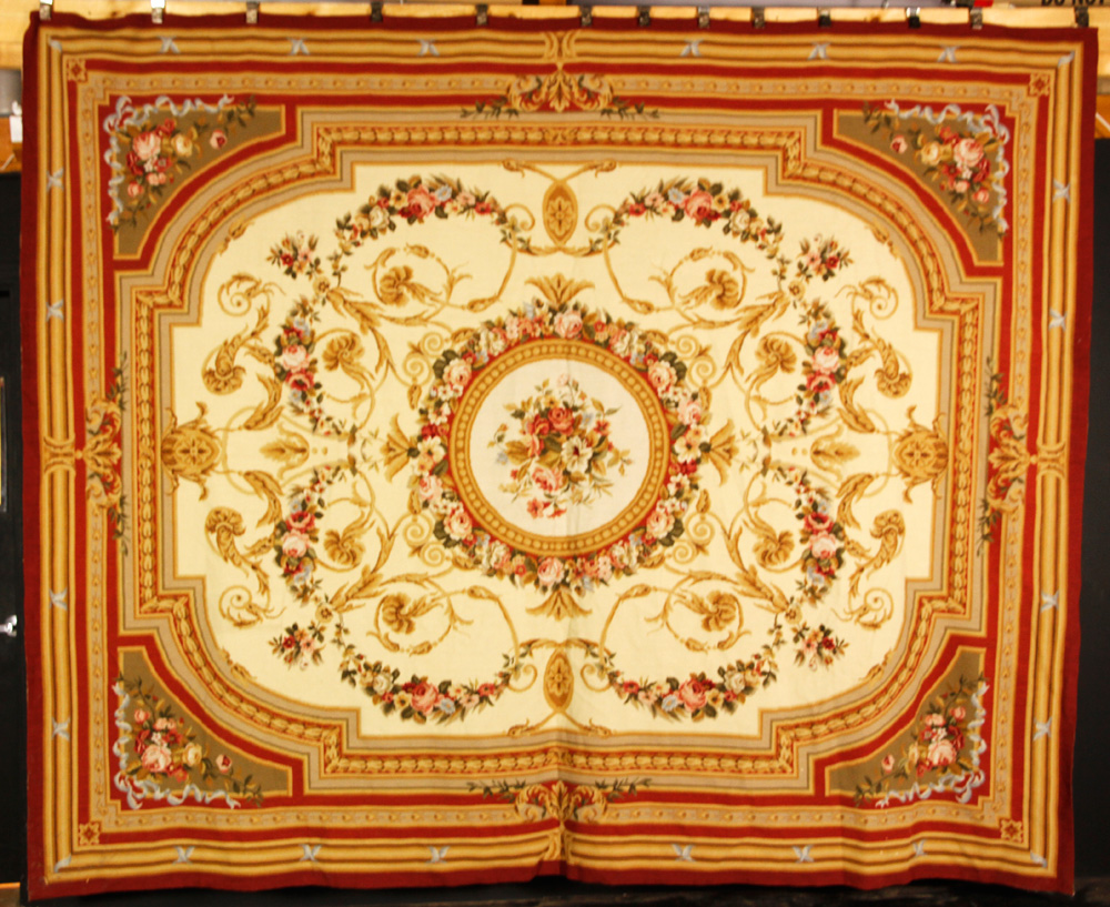 Appraisal: - th C Aubusson Style Needlepoint Rug th century Aubusson