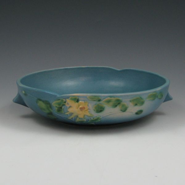 Appraisal: Roseville Columbine low bowl in blue Marked Roseville USA -