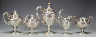 Appraisal: Reed Barton Aesthetic Style Sterling Tea Set pcs Reed and