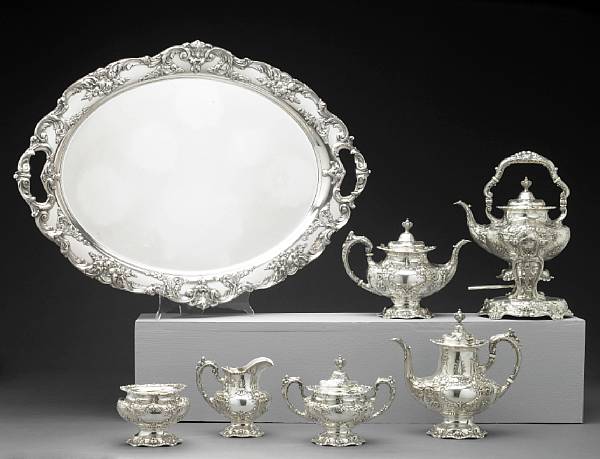 Appraisal: An assembled sterling six piece tea and coffee set with