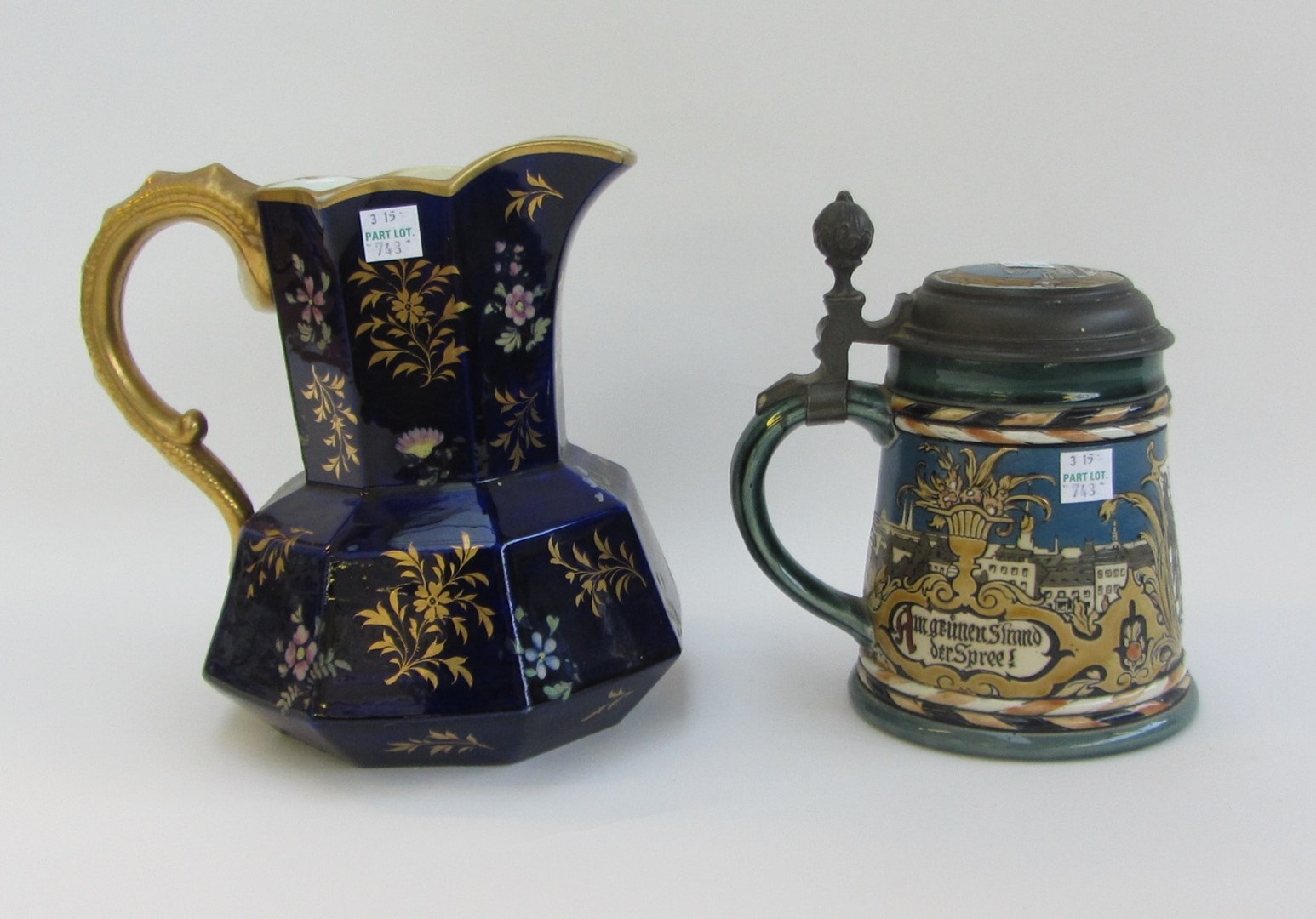 Appraisal: A quantity of ceramics comprising a Mettlach Stein two Mason's