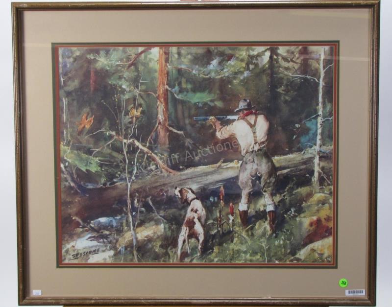 Appraisal: A framed print Grouse Shooting after the original by James