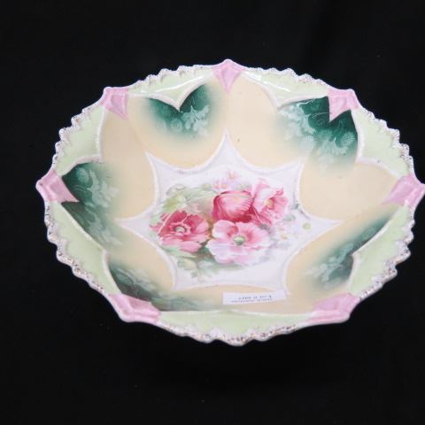 Appraisal: R S Prussia Porcelain Bowl floral signed excellent