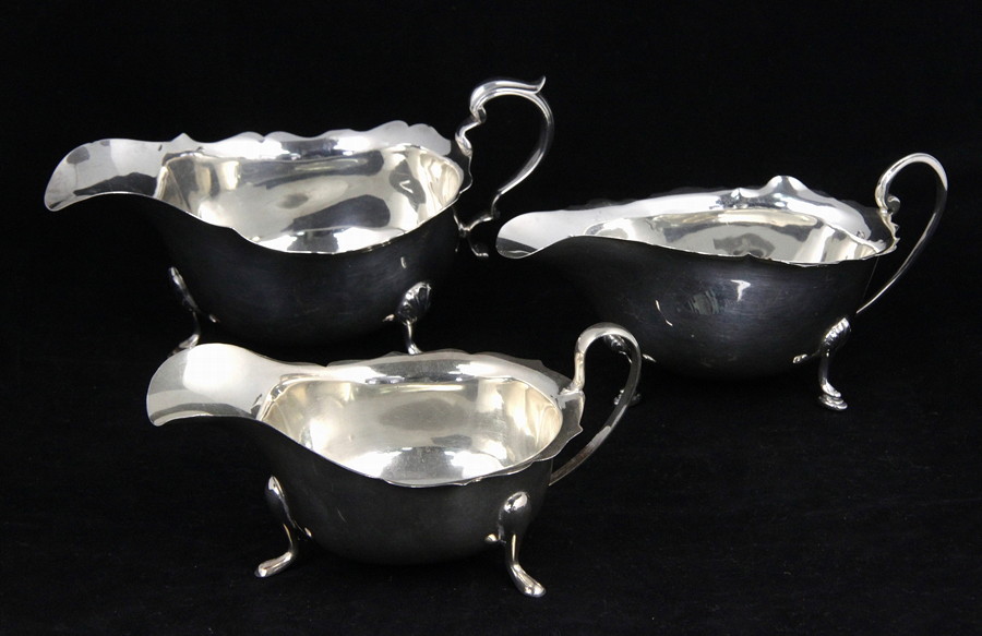 Appraisal: A Georgian style silver sauce boat CP Co Ltd London