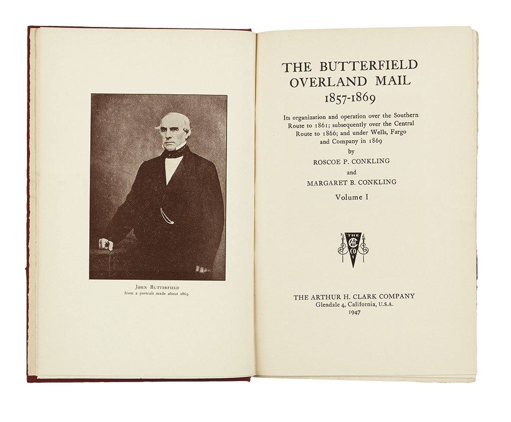 Appraisal: WEST Conkling Roscoe P and Margaret B The Butterfield Overland