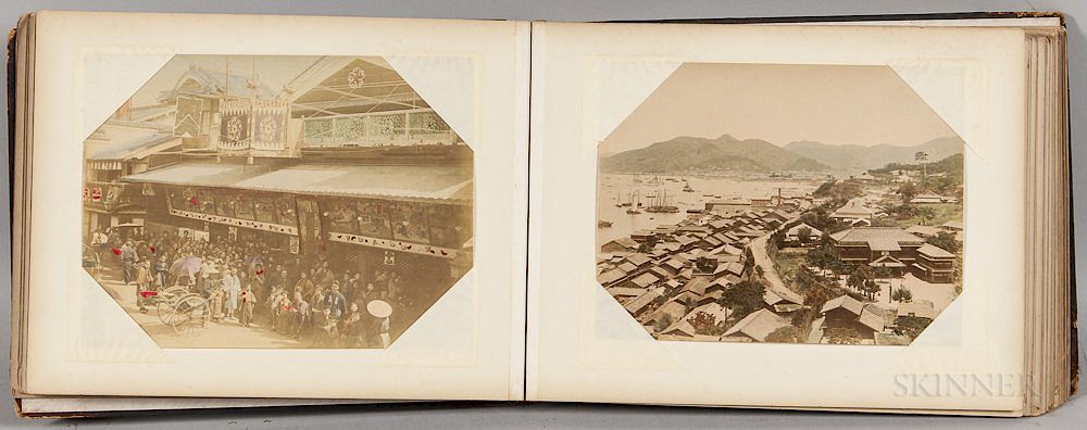 Appraisal: Photograph Album with Forty-three Photographs Photograph Album with Forty-three Photographs