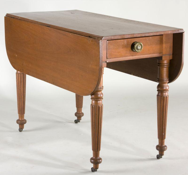 Appraisal: American Sheraton Drop Leaf Breakfast Table early th century mahogany