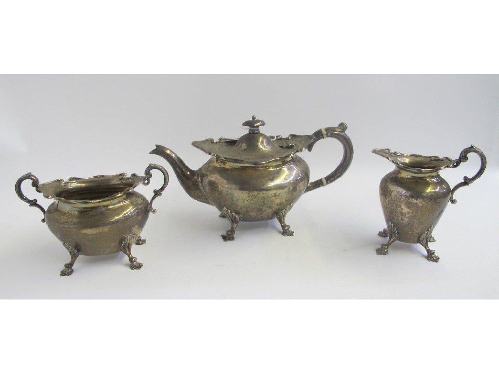 Appraisal: Bachelor's three piece silver tea service Glasgow