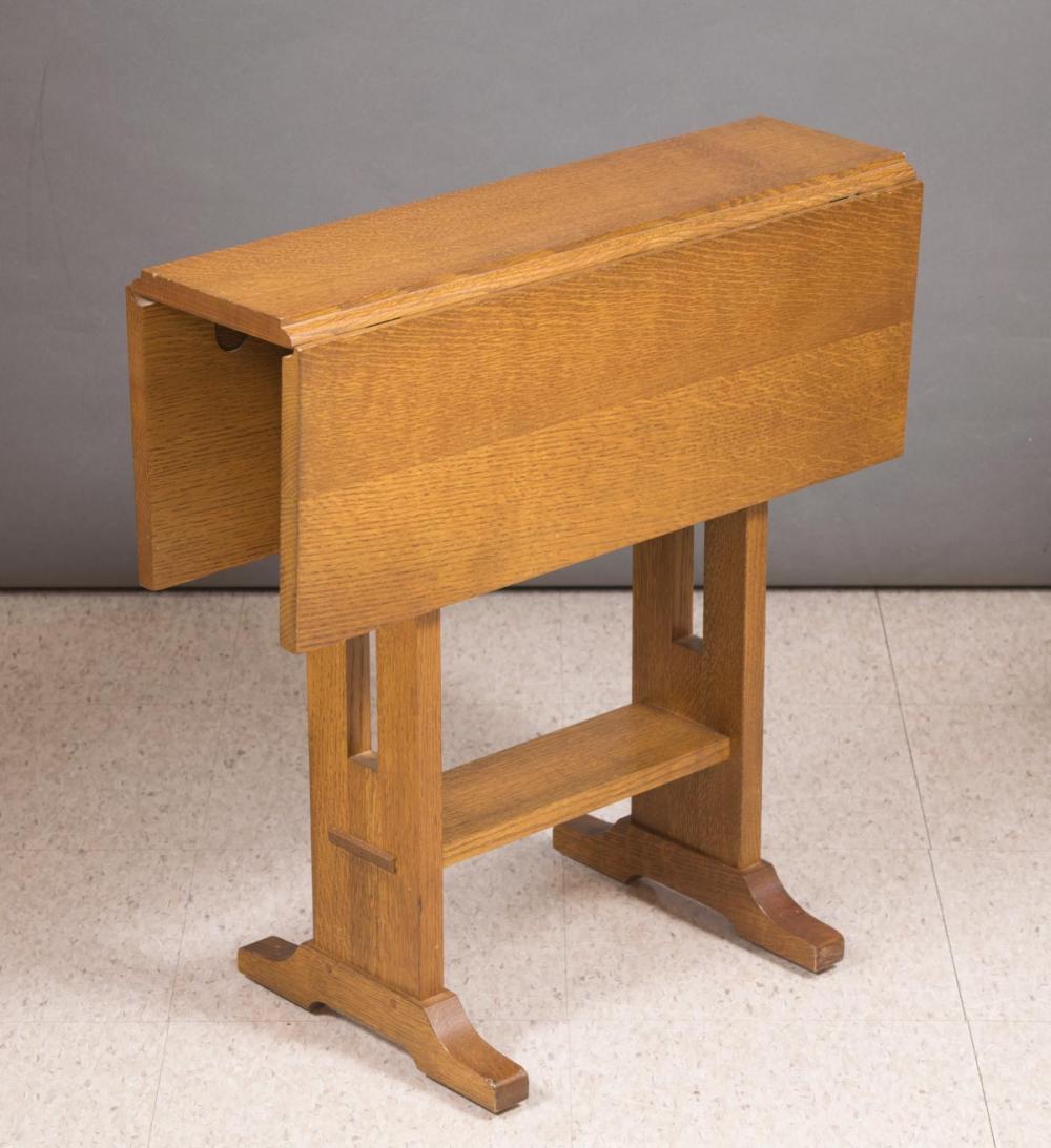 Appraisal: SMALL STICKLEY DROP LEAF TABLE Mission Collection model - L