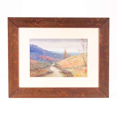 Appraisal: H J Marlatt American - Vermont landscape watercolor on paper