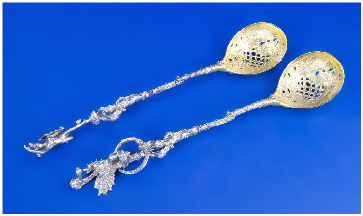 Appraisal: An Exotic Pair of Continental Victorian Silver and Silver Gilt