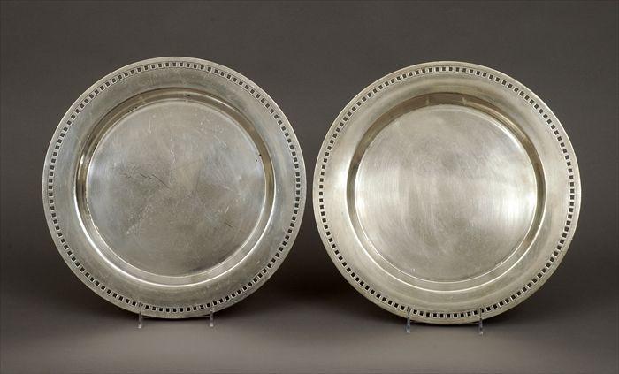 Appraisal: Pair of Vienna Secessionist Silverplate Trays P Tauer's Sohne in