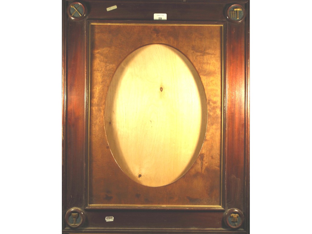 Appraisal: A late th Century mahogany picture frame with rondel corners