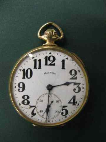 Appraisal: Illinois Railroad Pocketwatch jewel ''Sangamo Special'' model open face gold-filled