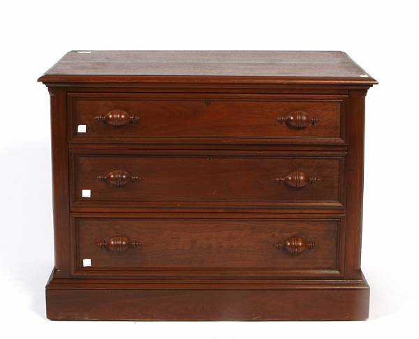 Appraisal: A cherry wood chest of three drawers height in width