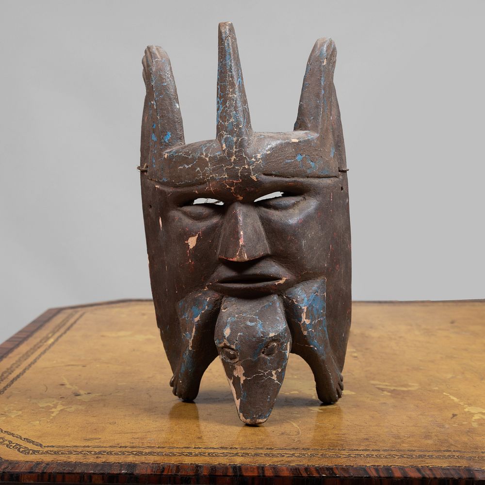 Appraisal: Oceanic Painted Wood Mask in high John Richardson A Scholar